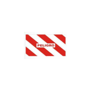 BANDERA DE SEÑAL PELIGRO 40 X 60 DIAG.ROJA Y BLANCA